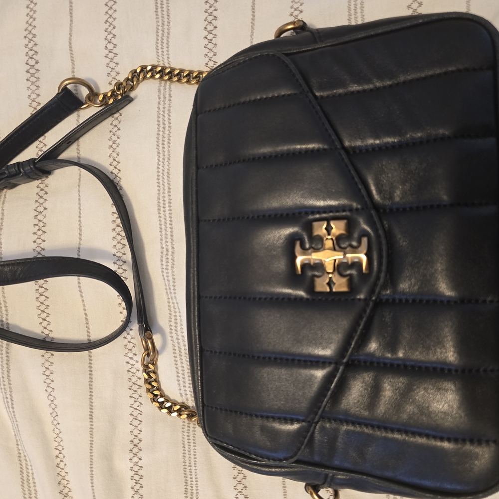 Tory Burch Black Quilted Leather Crossbody Bag